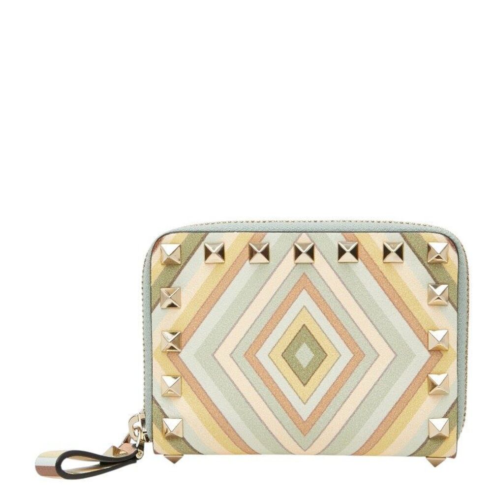 Valentino Rockstud Leather Coin Case